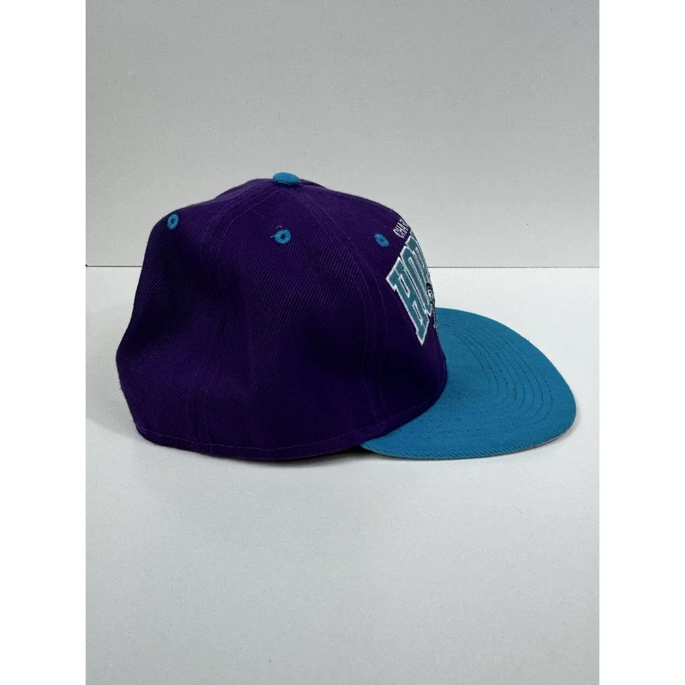 Mitchell & Ness Charlotte Hornets Snapback Hat Purple/Teal Cap Hardwood Classics